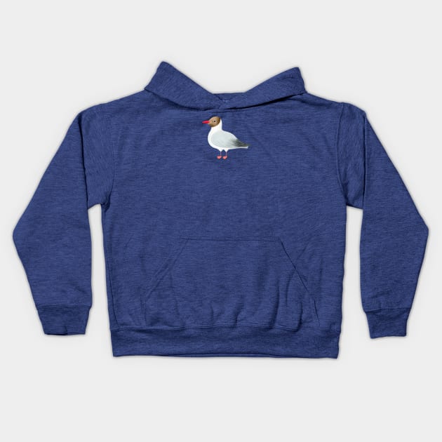 Black Headed Gull Kids Hoodie by julianamotzko